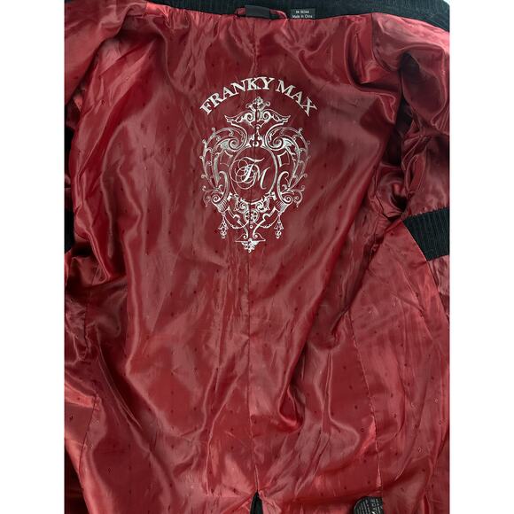 Franky Max Black Corduroy Blazer Mens L Vintage - Picture 6 of 7